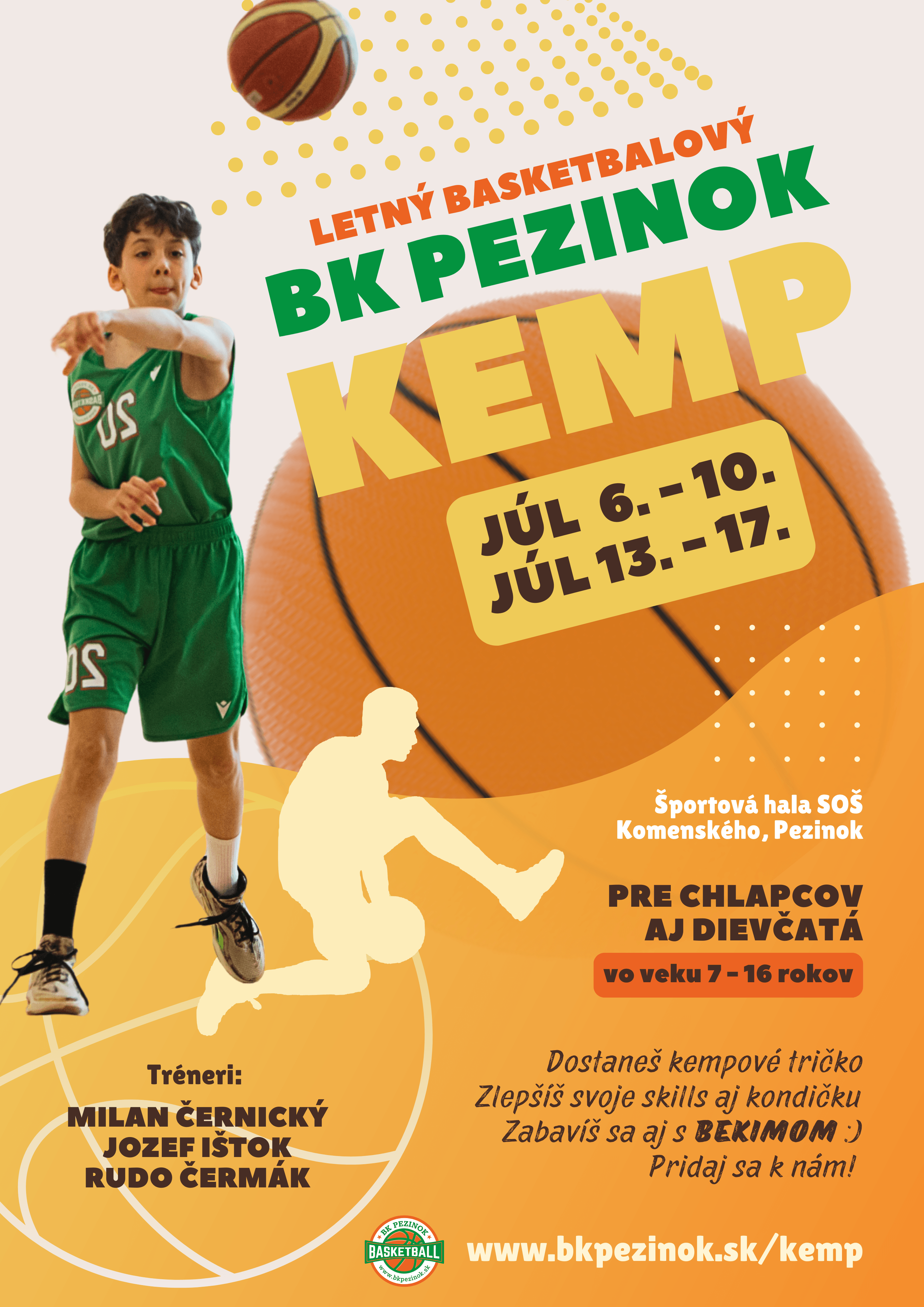 Letný basketbalový kemp 2026 Pezinok